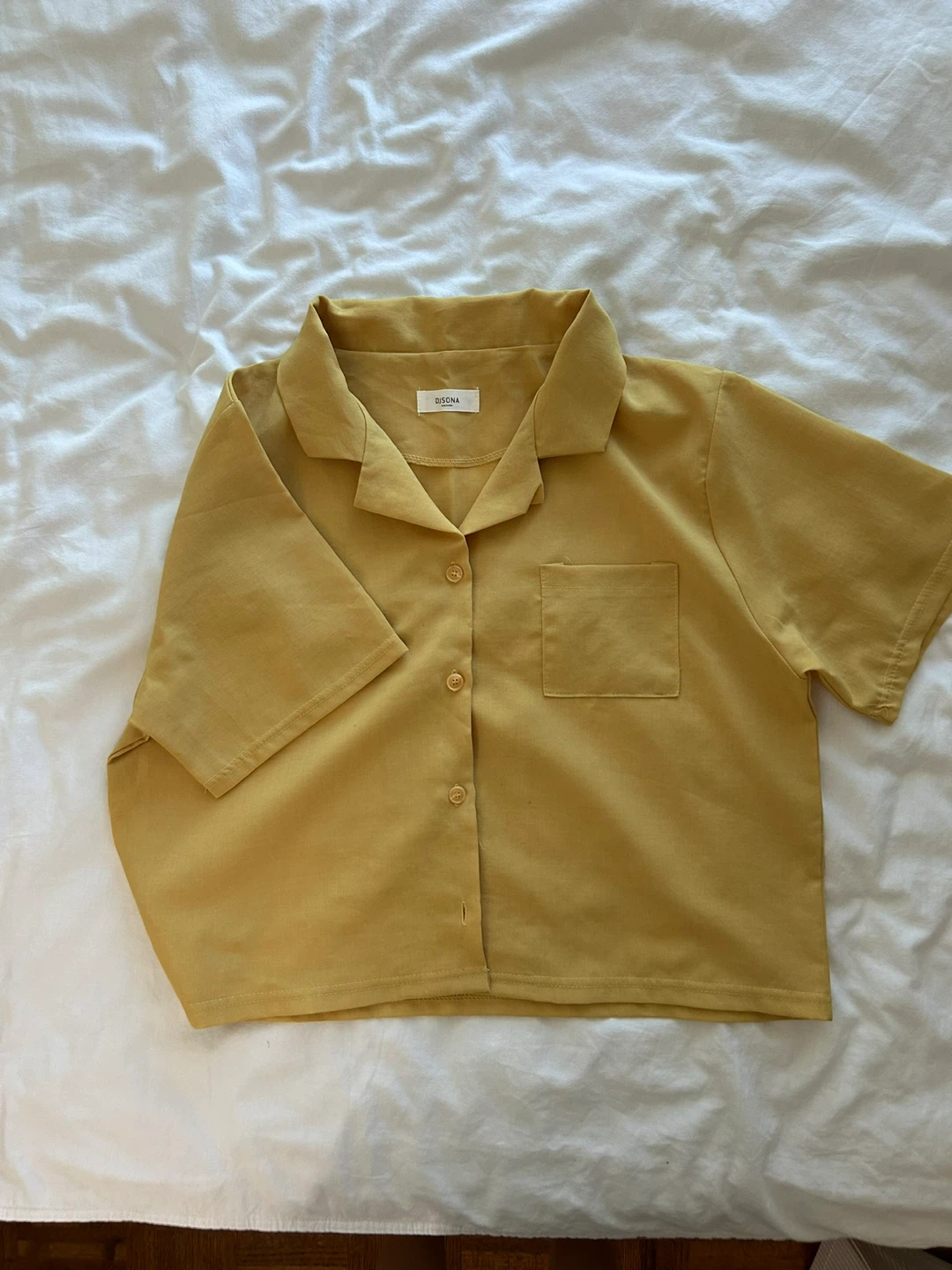Yellow Cropped Shirt