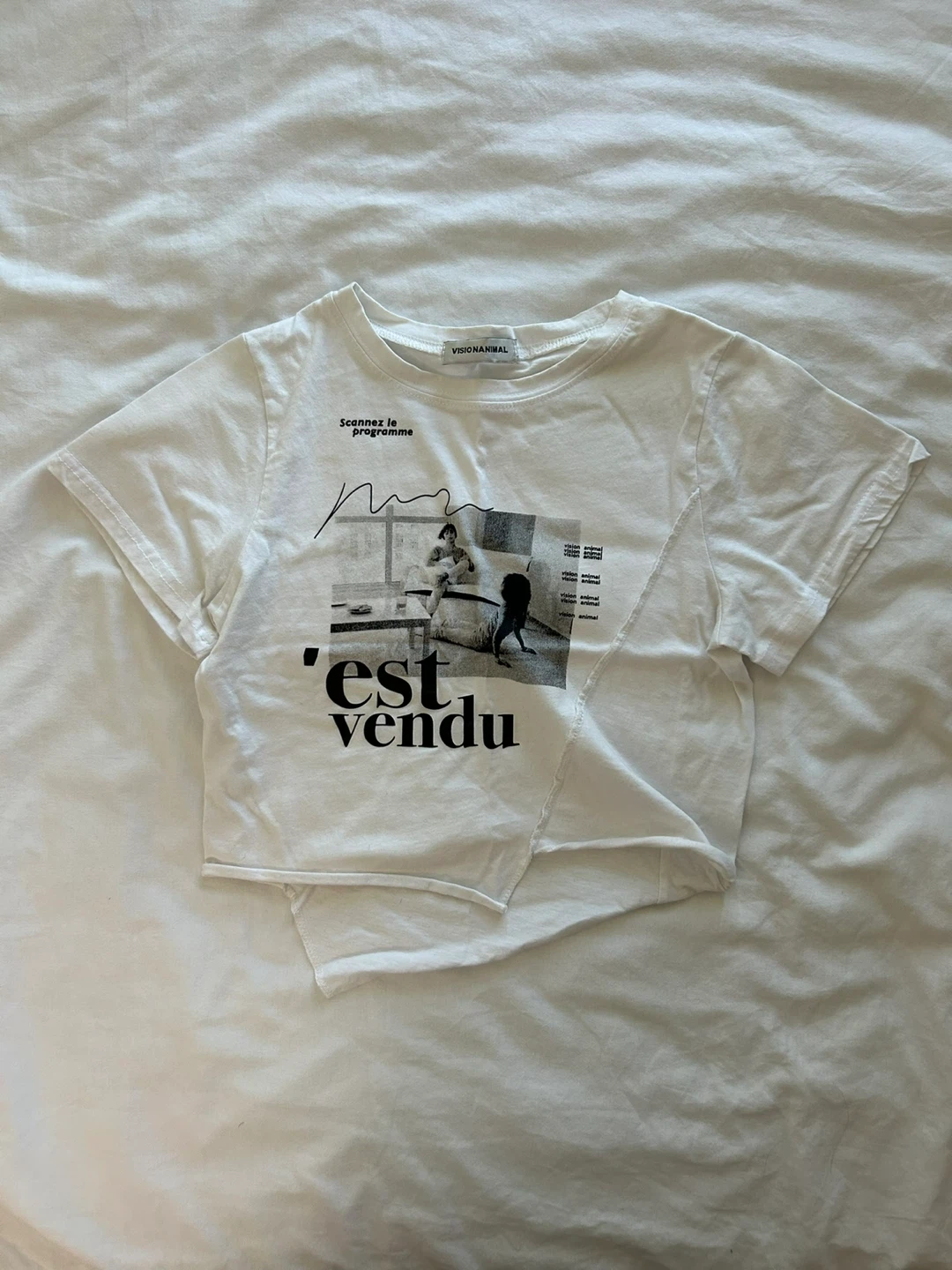 Unbalance unique White T-Shirt