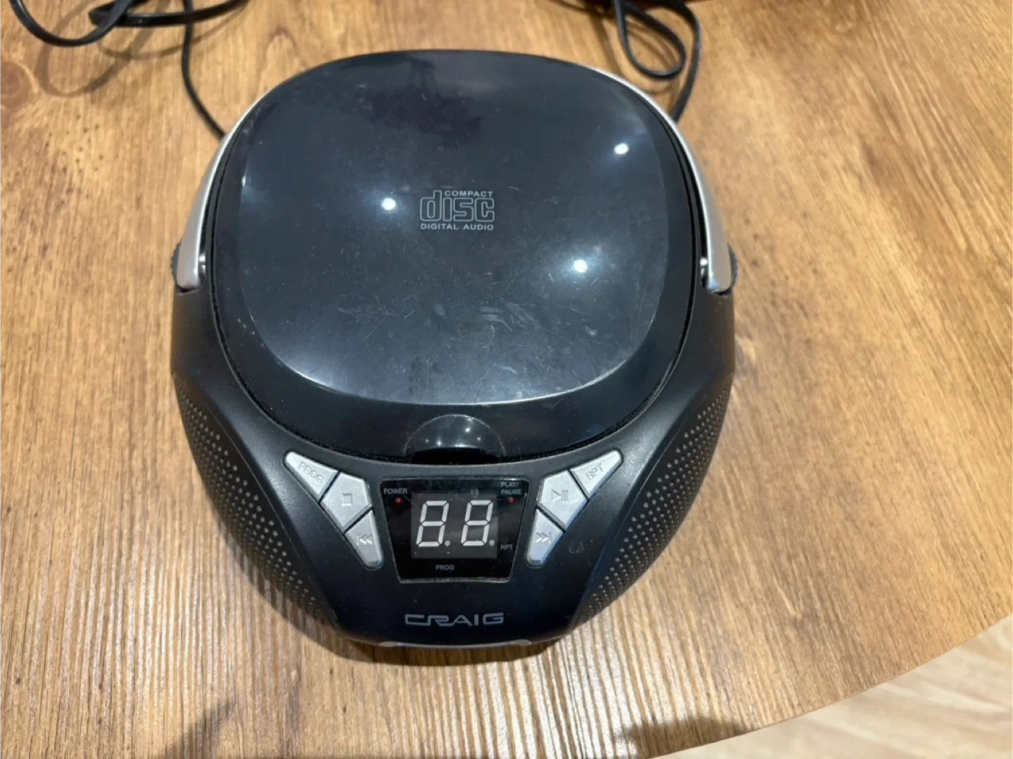 Craig Portable CD Boombox with AM/FM Stereo Radio in Black thumbnail