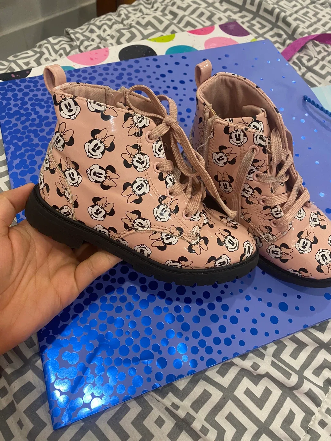 Minnie Mouse Pink Boots - Size 10 thumbnail