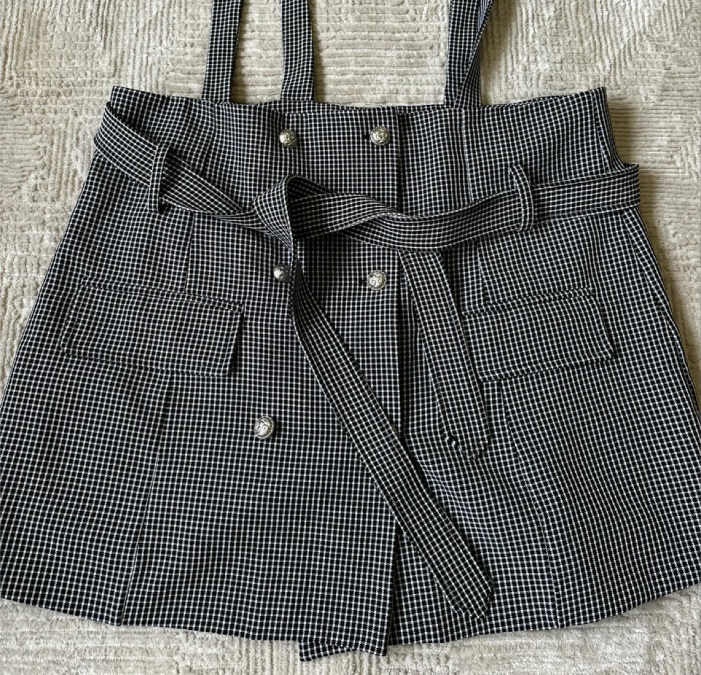 Black & White Suspender Skirt