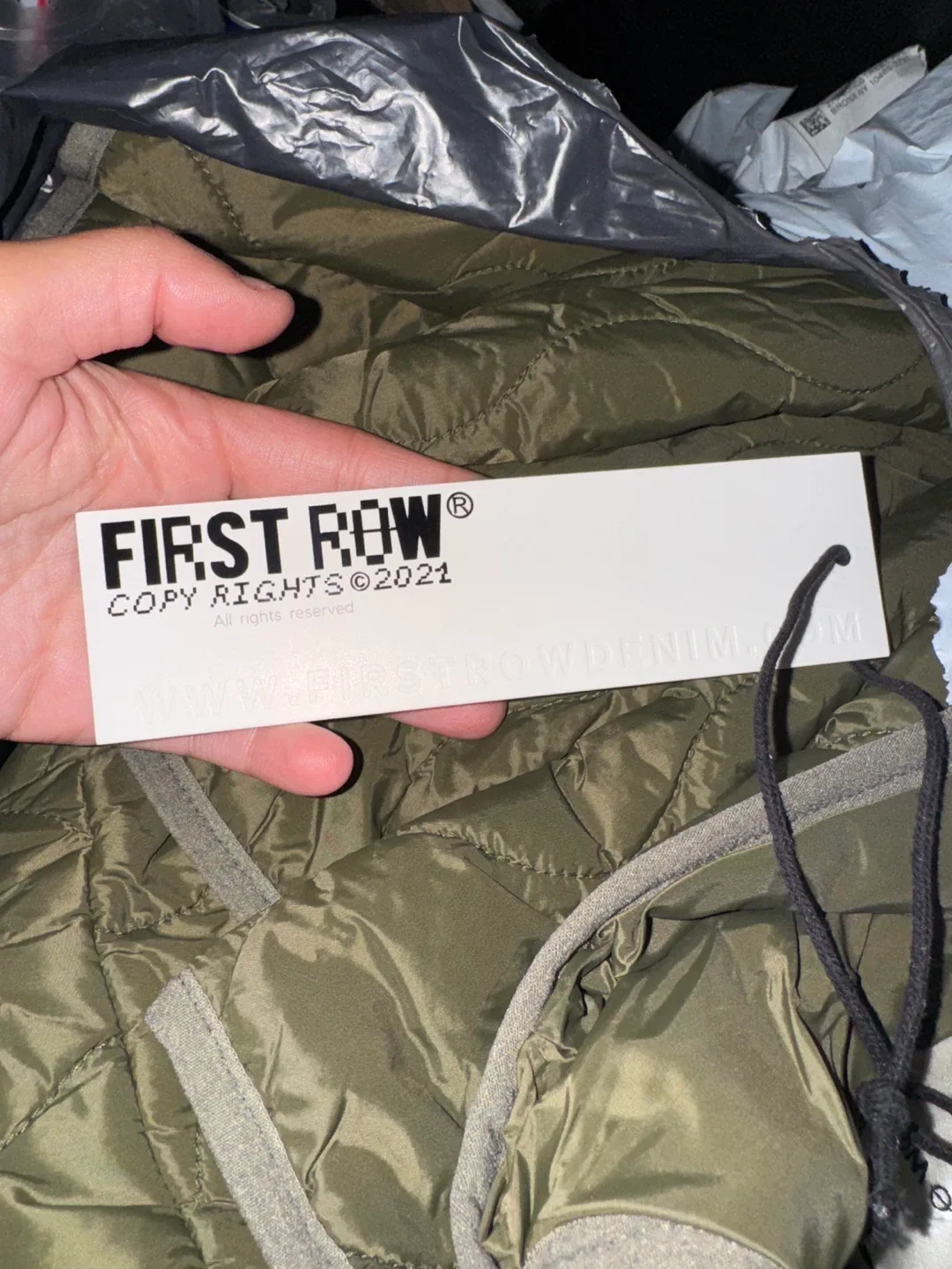 First Row Olive Green Quilted Jacket image indicator(2)
