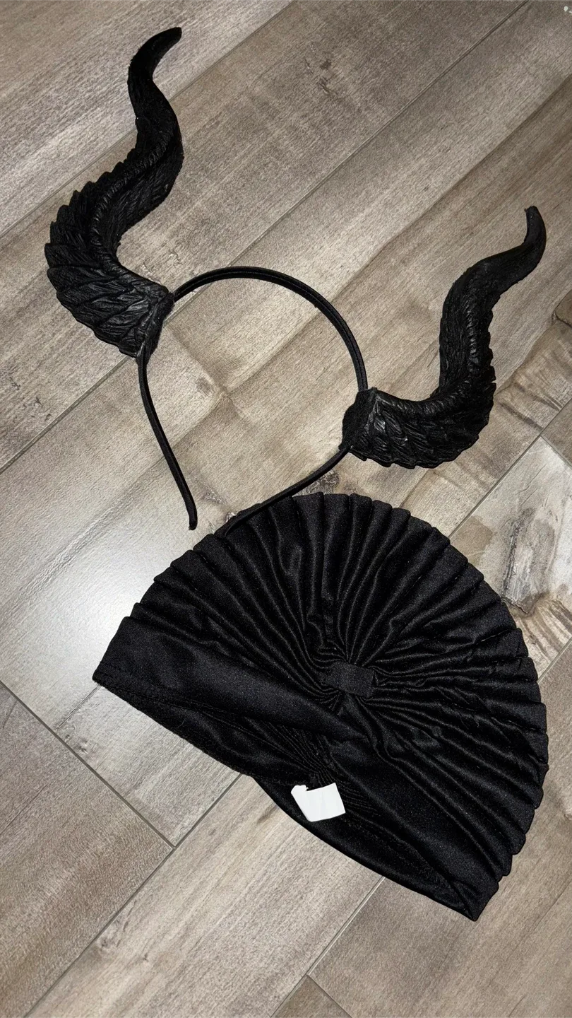 Maleficent costume Horned Headband & Hair Turban Set image indicator(3)