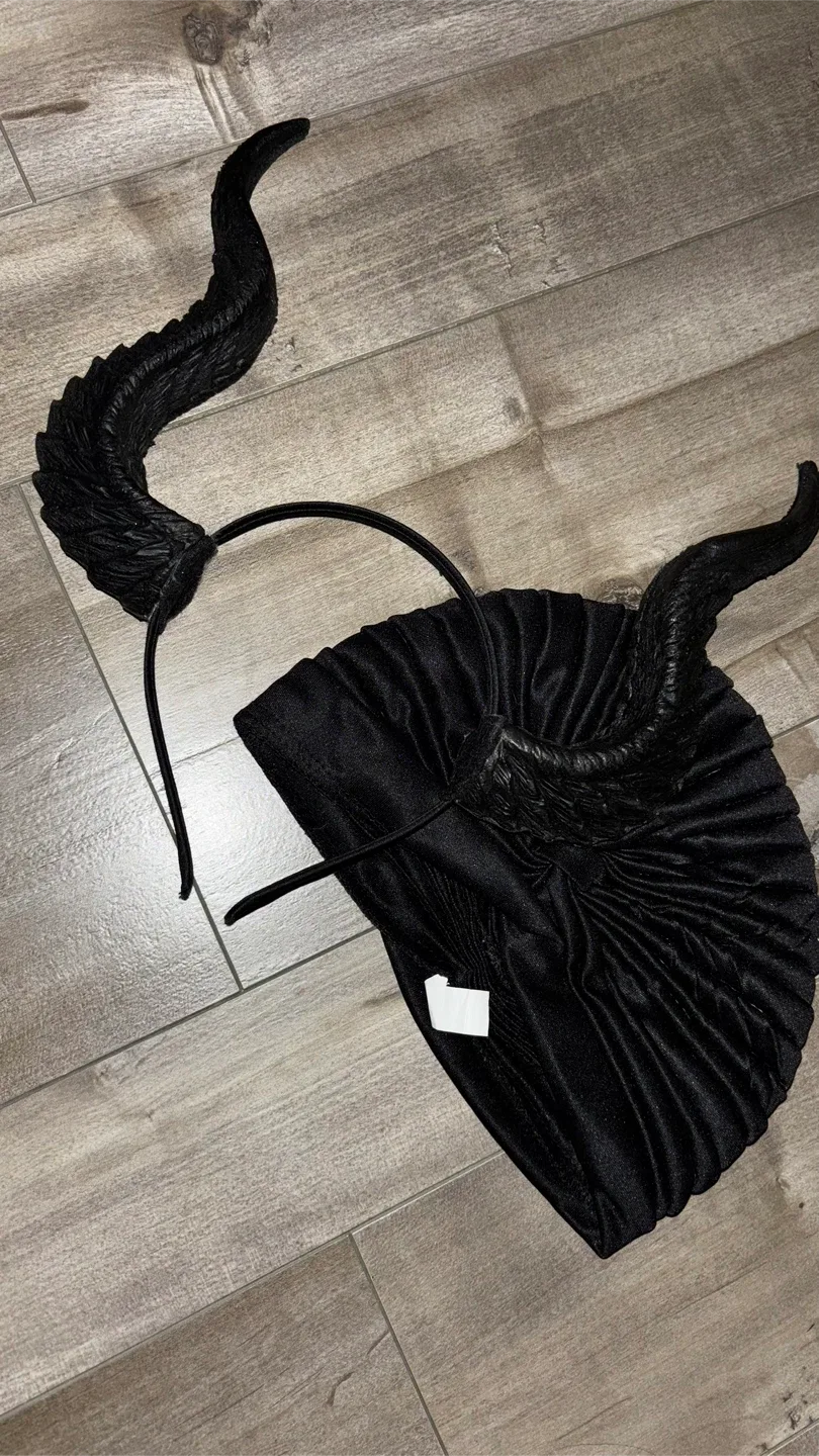 Maleficent costume Horned Headband & Hair Turban Set image indicator(2)