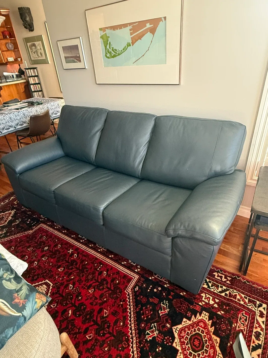 Leather Sofa - Blue/Grey image indicator(3)
