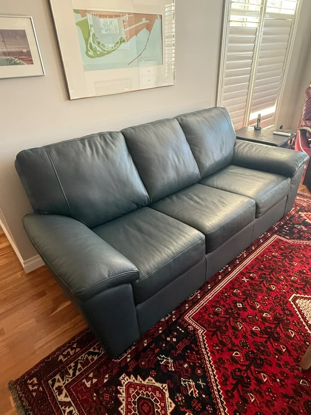 Leather Sofa - Blue/Grey image indicator(2)