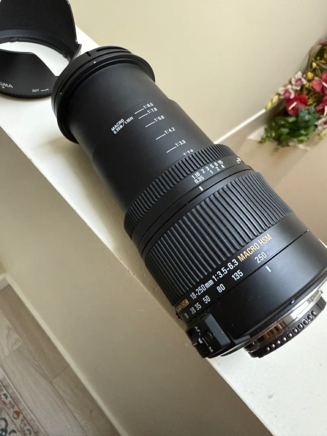 Nikon sigma 18-250mm f/3.5-6.3 DC Macro HSM Lens thumbnail
