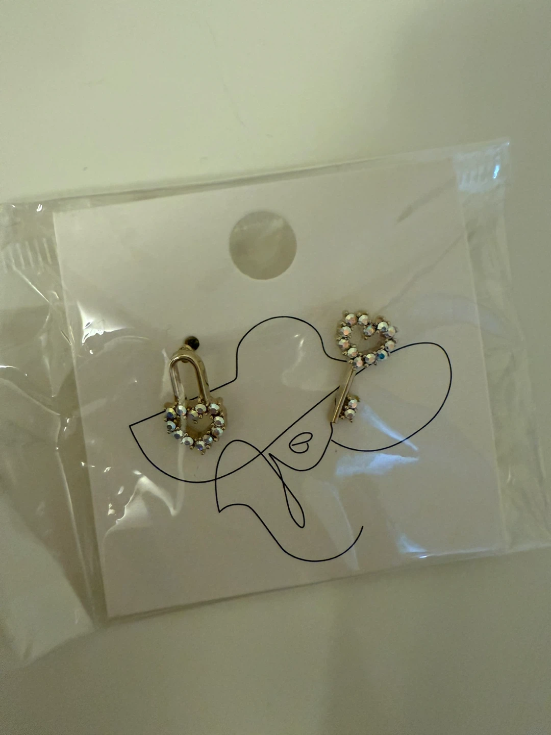 New Gold Earrings - Lock and Key new