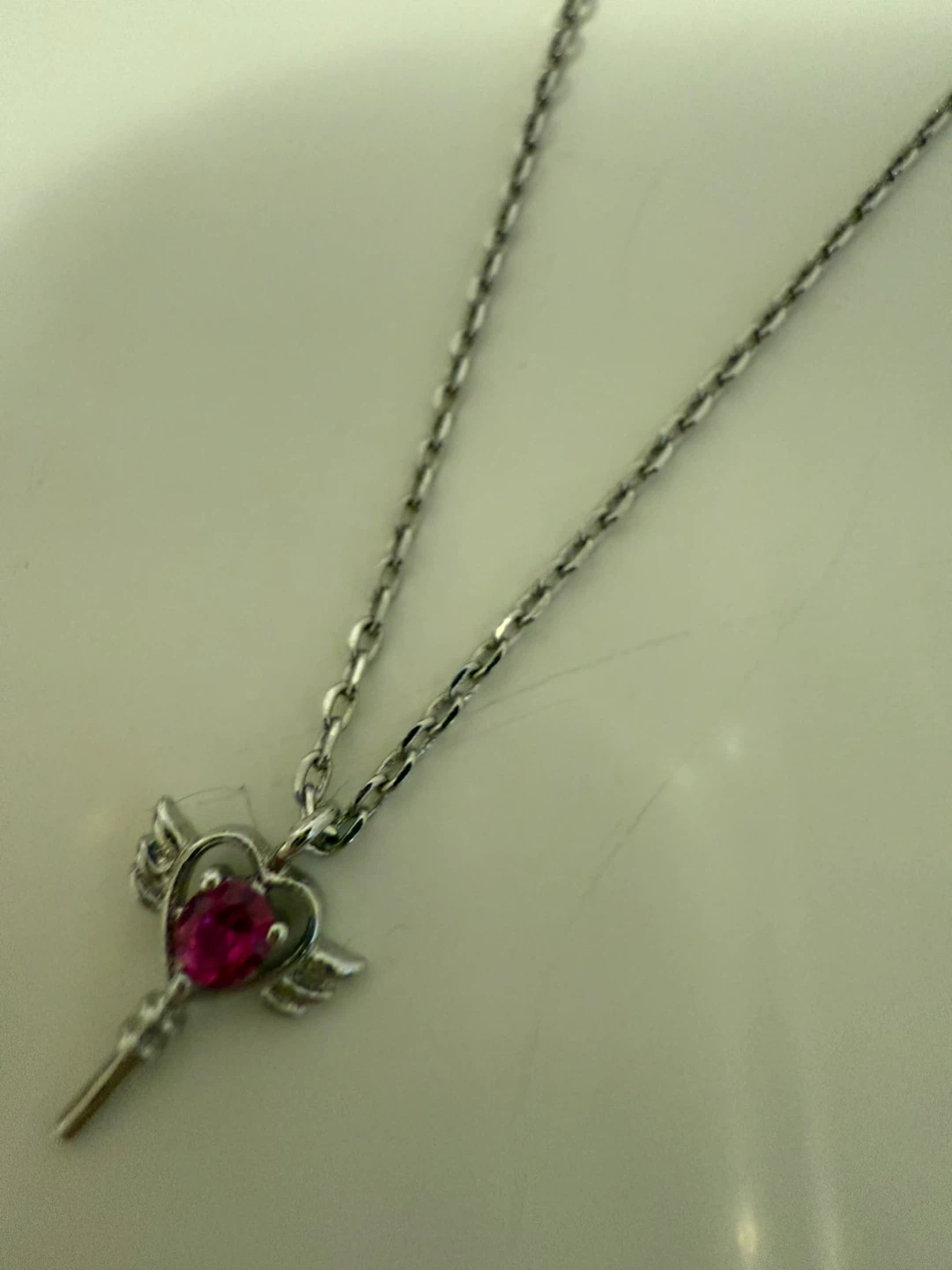 Silver Tone Necklace with Heart Pendant - photo 2