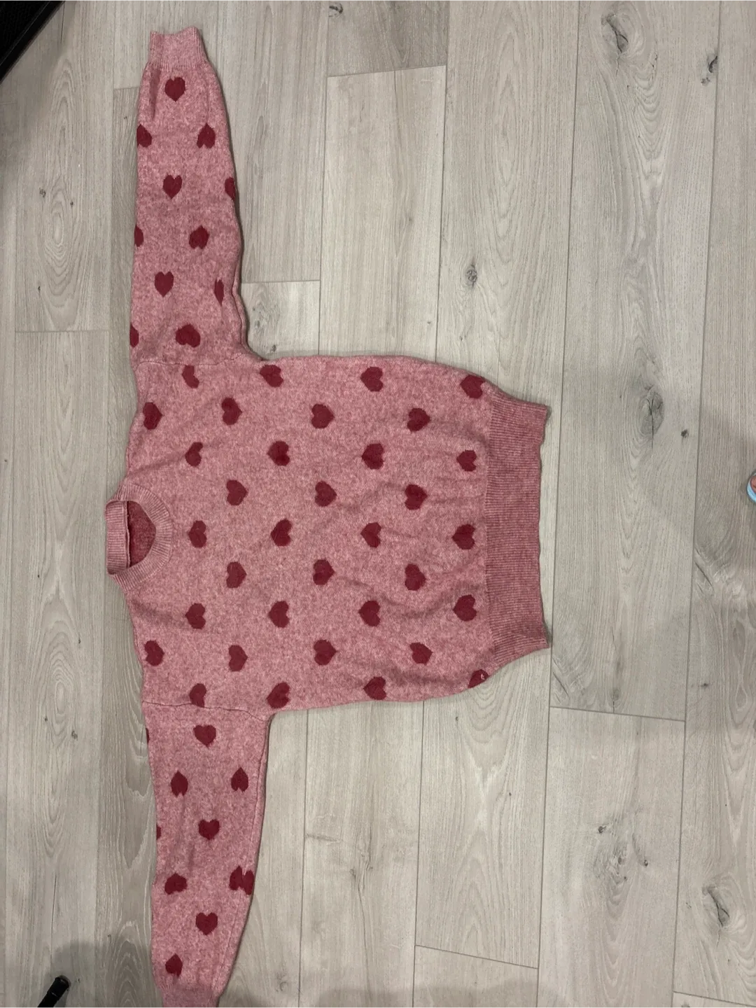 Heart Pattern Crewneck Sweater image indicator(3)