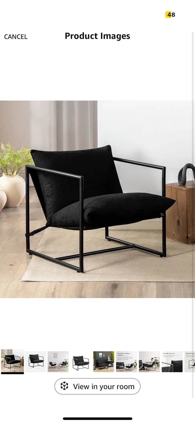 Sling Chair - Black Accent Chair image indicator(3)