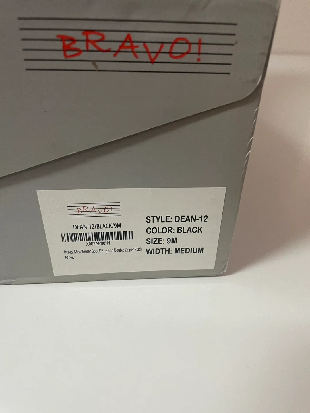 Bravo Men Winter Boot DEAN-12 Black Size 9M - NEW image indicator(3)