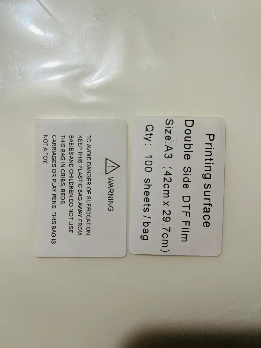 Welacohr A3 DTF Transfer Film Sheets - 100 Sheets image indicator(3)