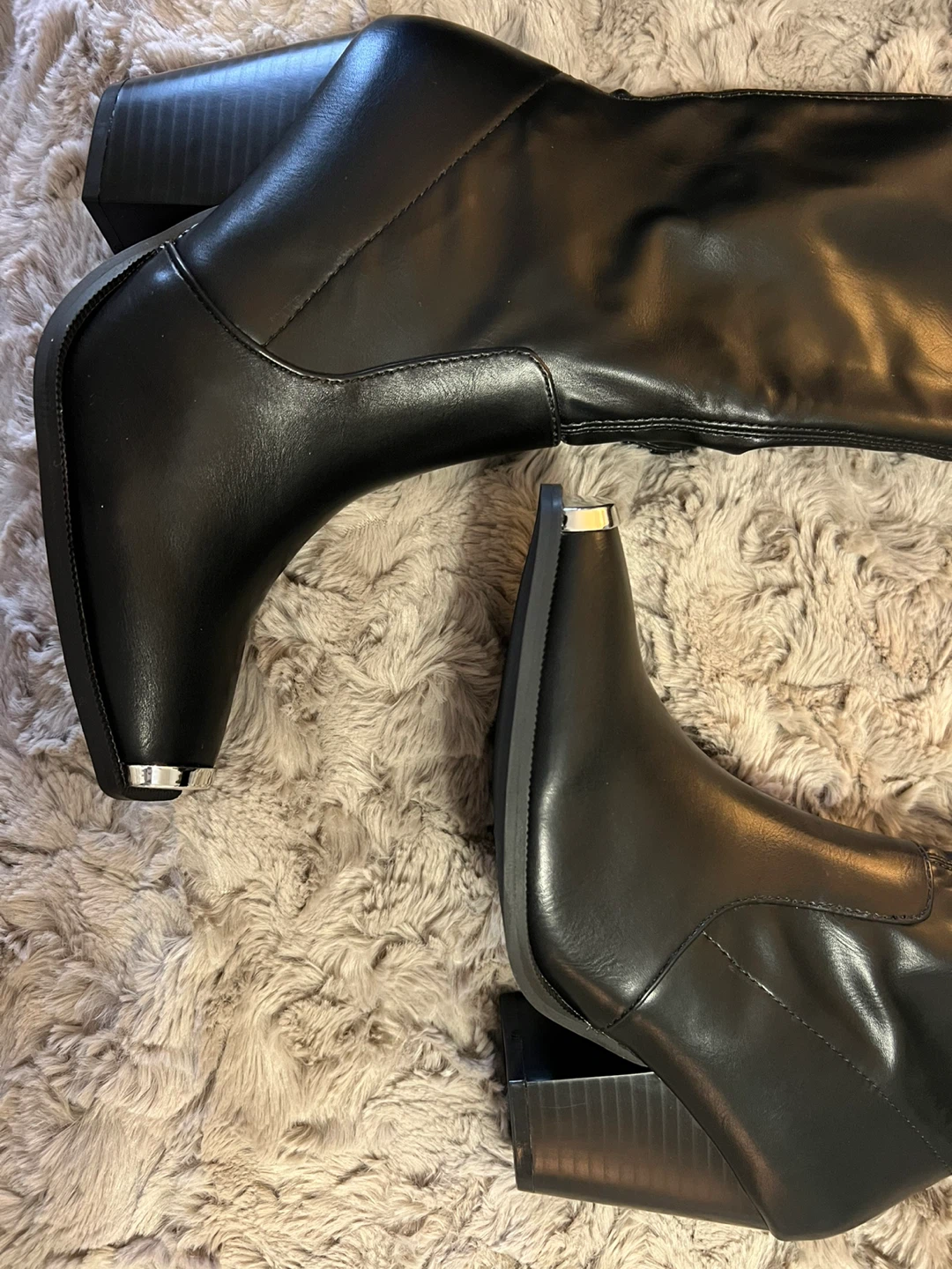 Fashion Nova Black Thigh High Boots - Size 7.5 - photo 2