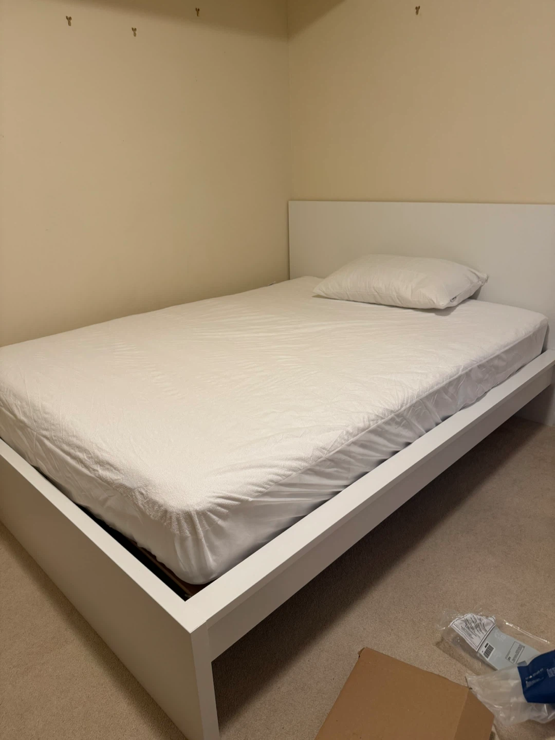 IKEA Malm White Queen Bed Frame & matters - photo 2