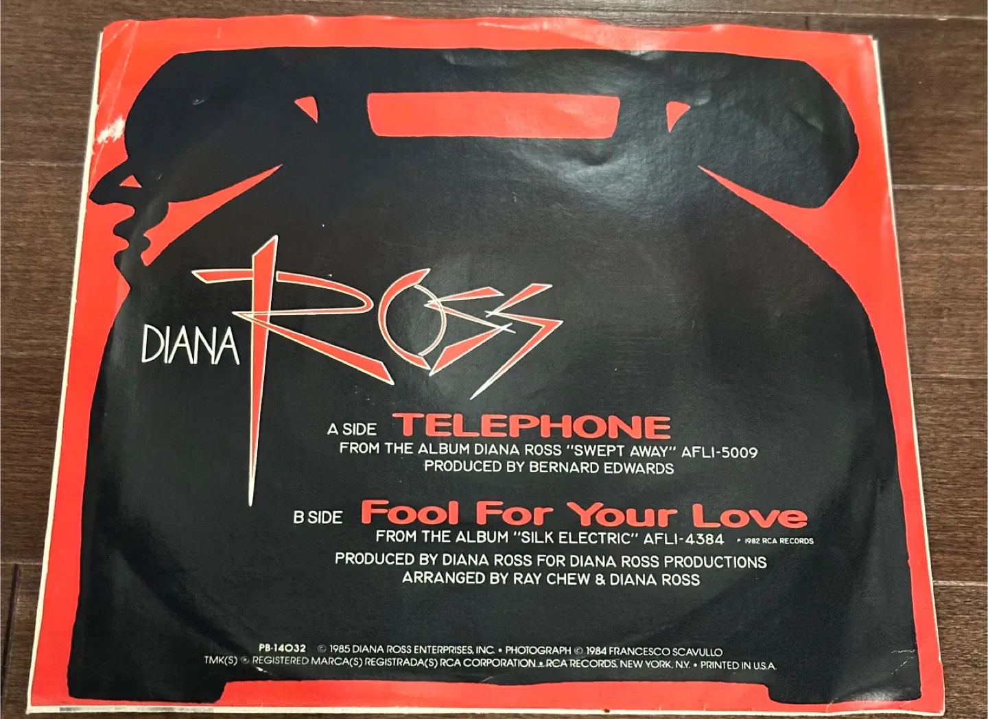 Diana Ross - Telephone / Fool For Your Love 7” 45 RPM Record image indicator(2)