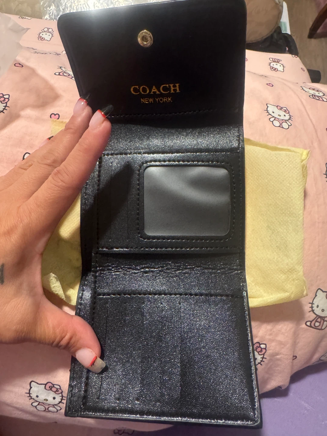 Coach Strawberry Print Trifold Wallet - photo 4