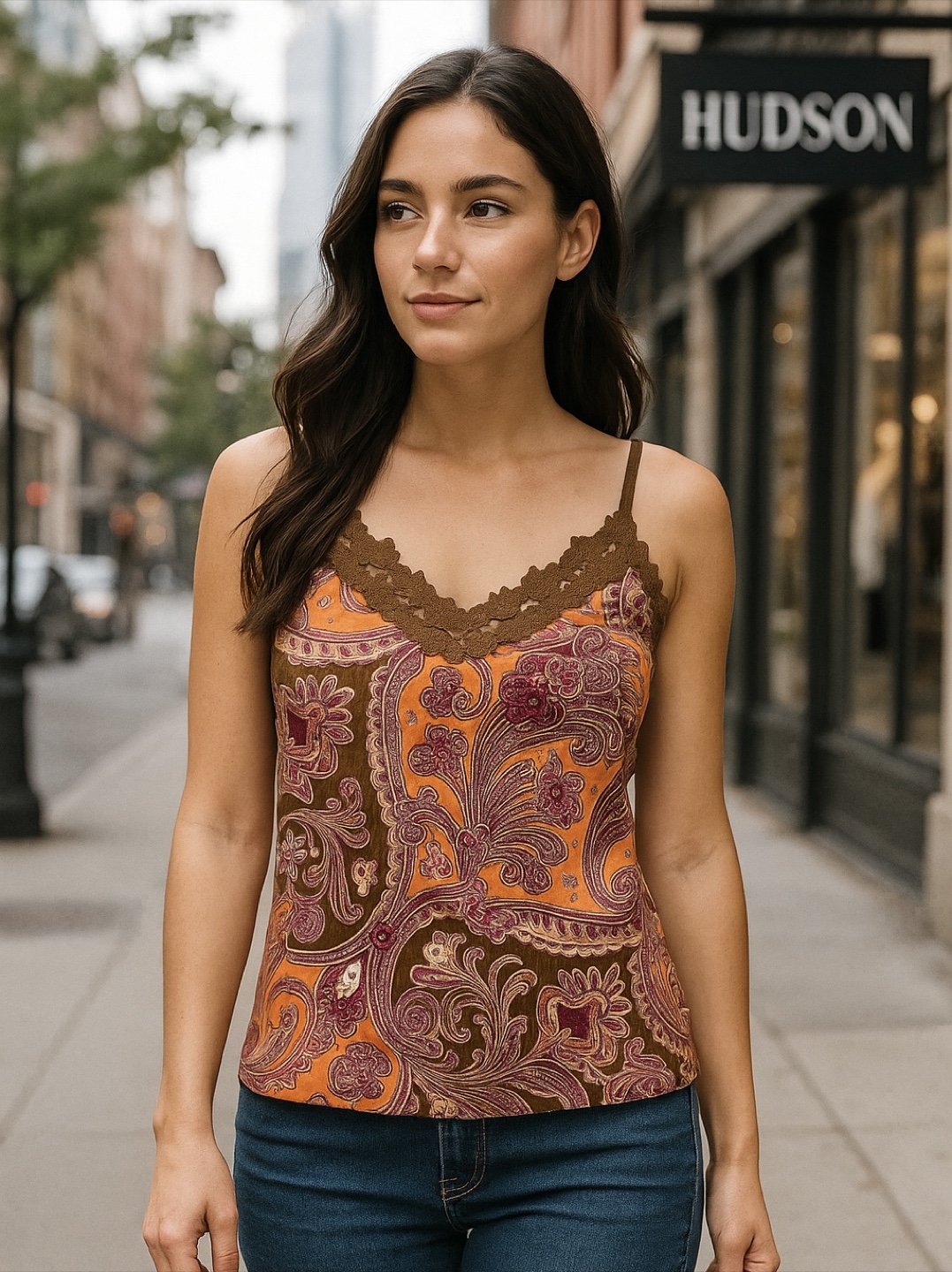 Rampage Paisley Print Tank Top - Size M