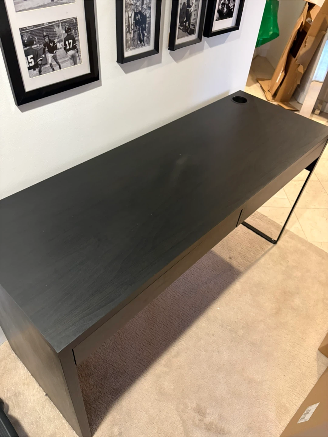 Free IKEA Dark brown Desk with Drawers - photo 3