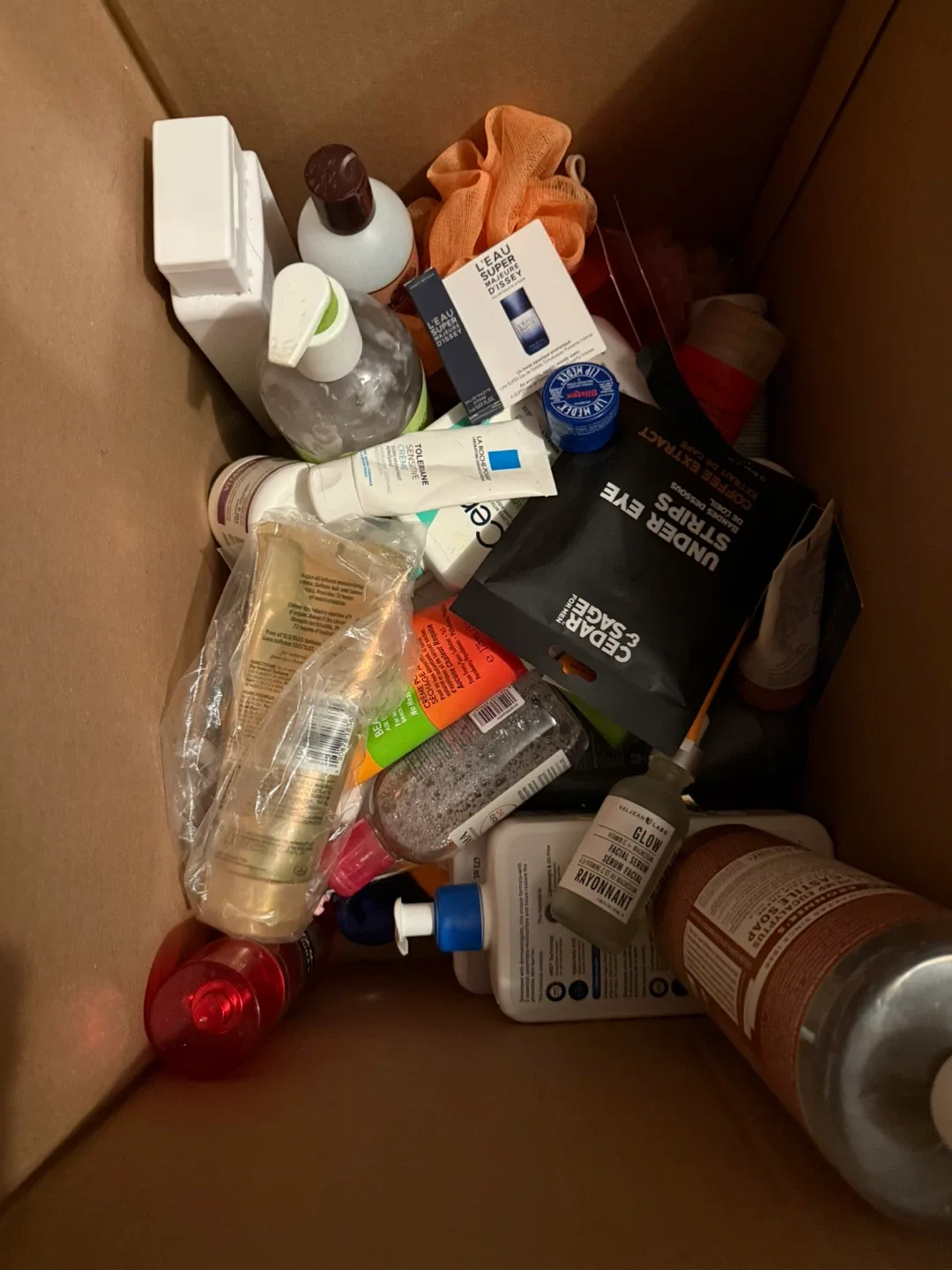 Box of products from our bathroom thumbnail