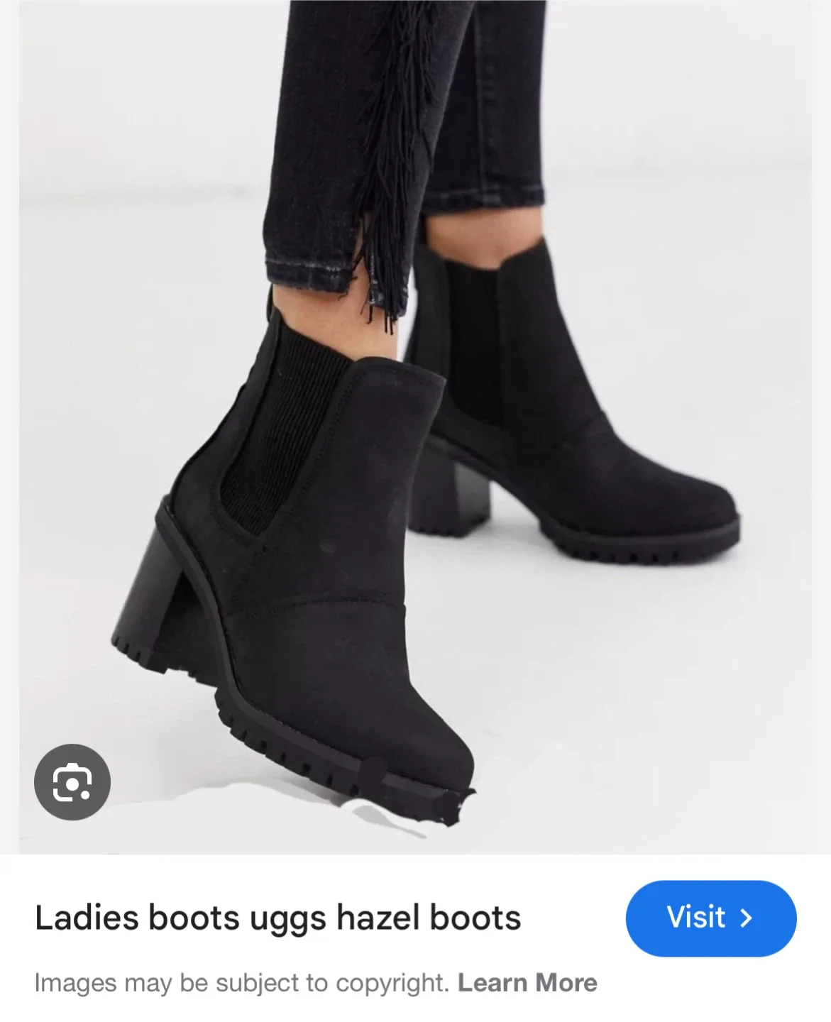 Ugg Black Suede Leather Boots image indicator(4)