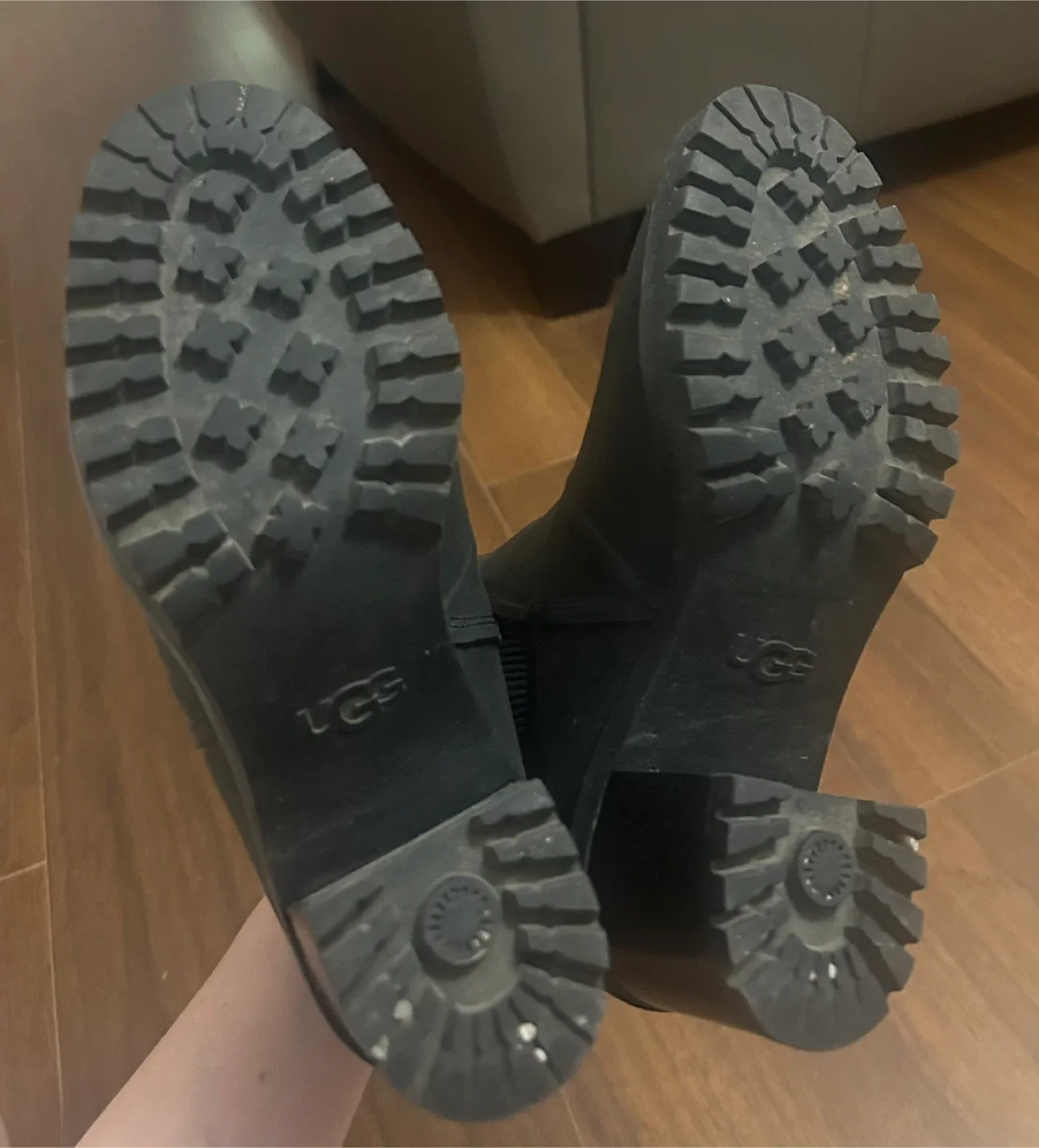 Ugg Black Suede Leather Boots image indicator(2)