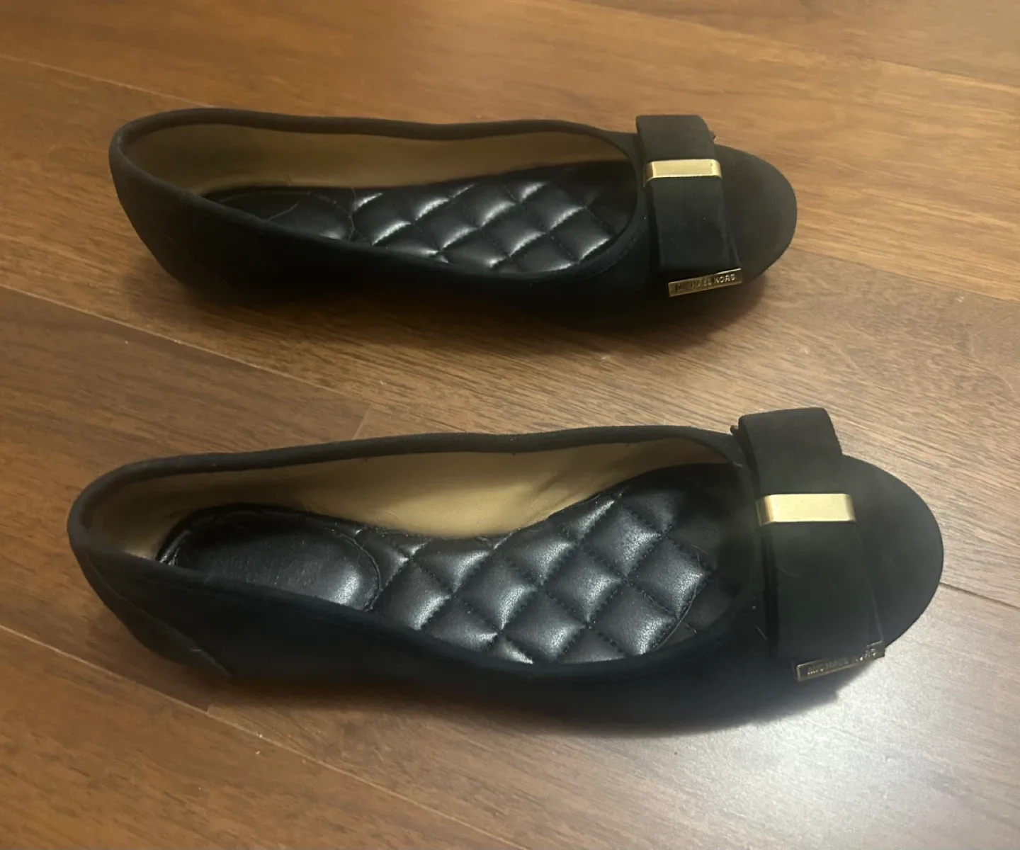 Michael Kors Black Suede Ballet Flats