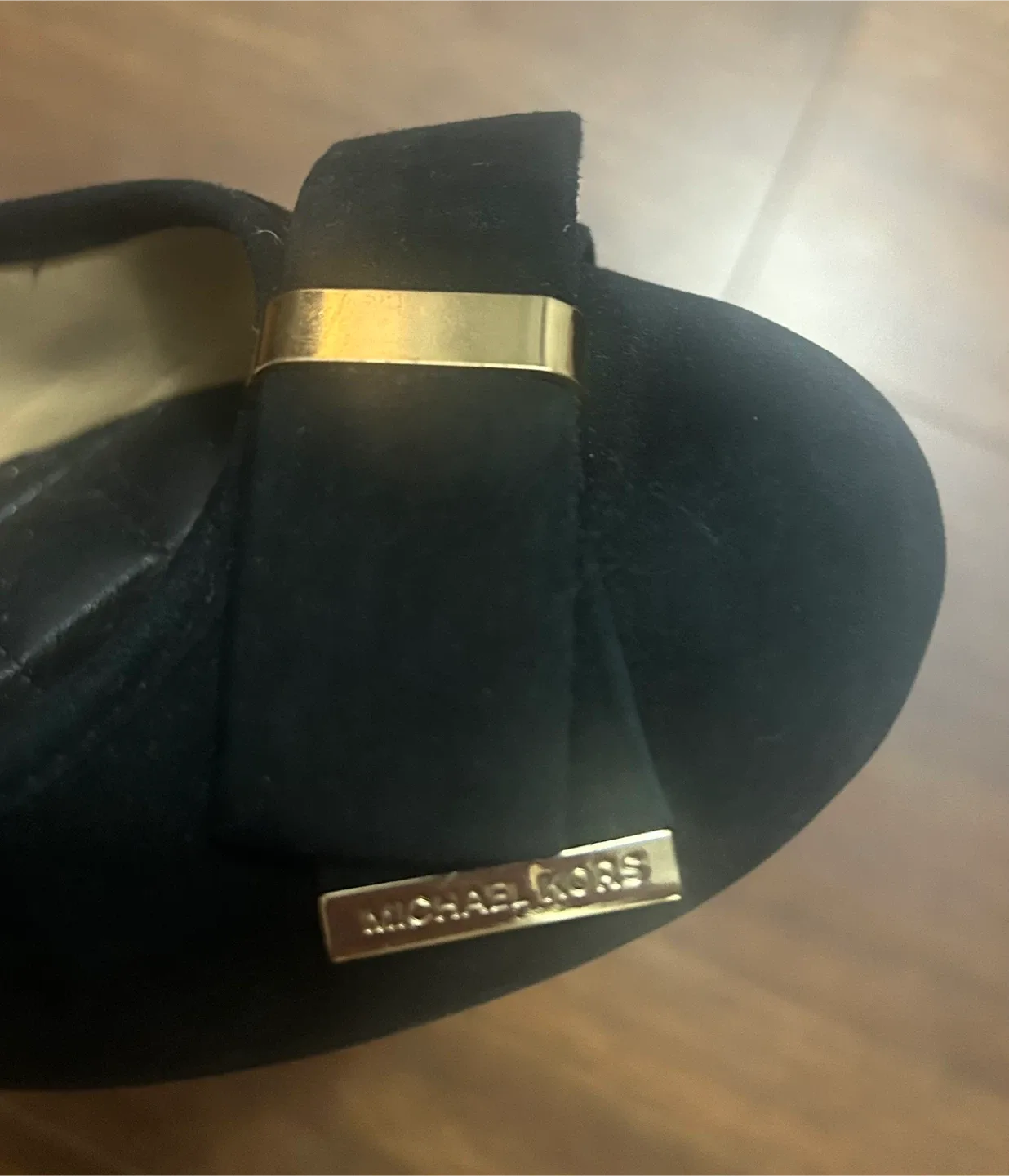 Michael Kors Black Suede Ballet Flats image indicator(4)