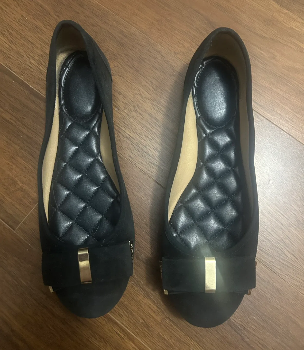 Michael Kors Black Suede Ballet Flats image indicator(2)