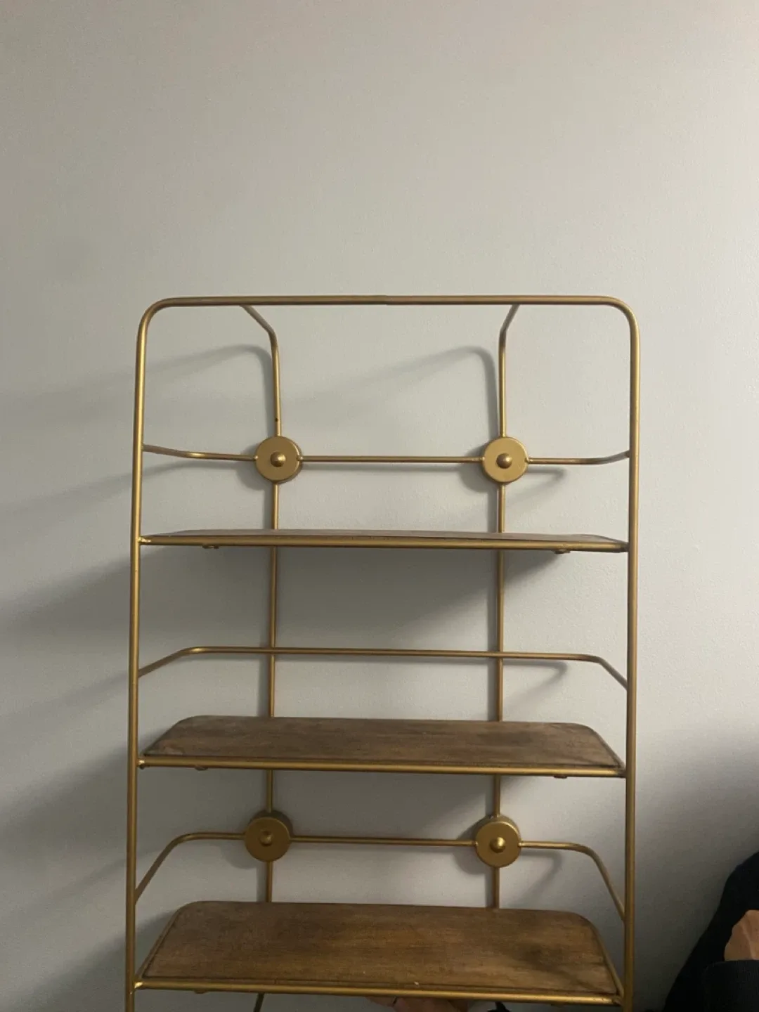 Gold Metal & Wood Shelf image indicator(2)