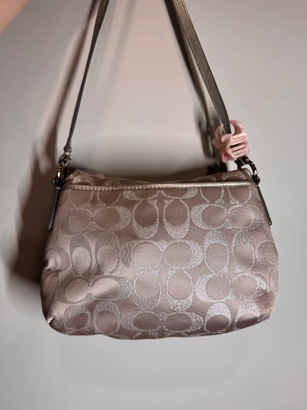 Vintage silver sparkle coach bag - photo 2