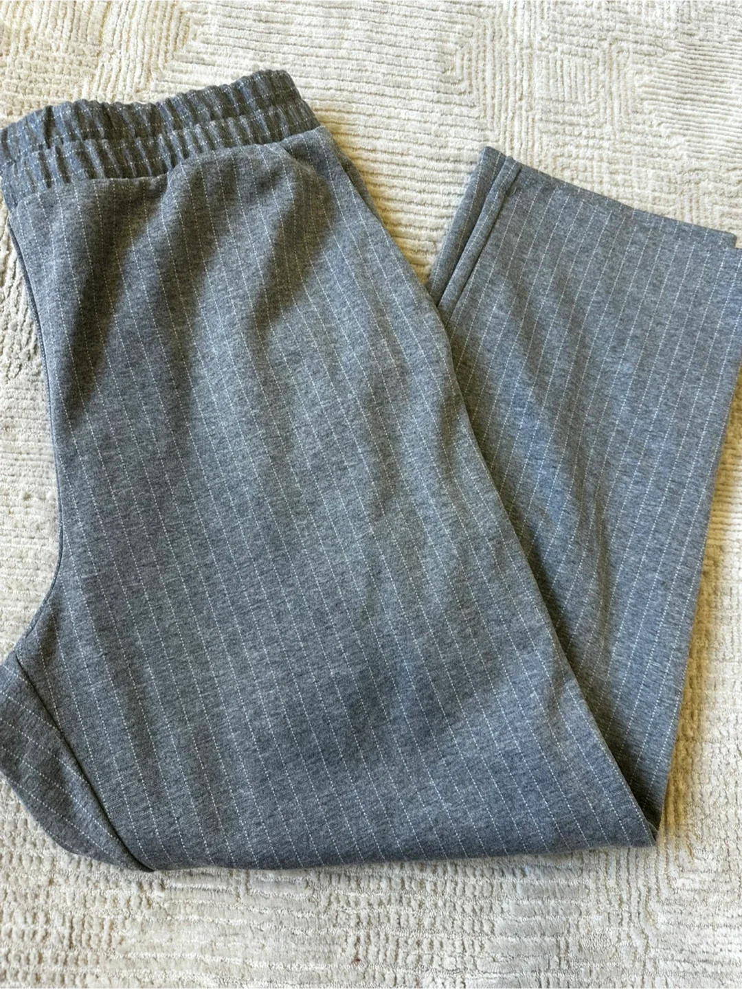 A New Day Grey Pinstripe Pants - Size L thumbnail