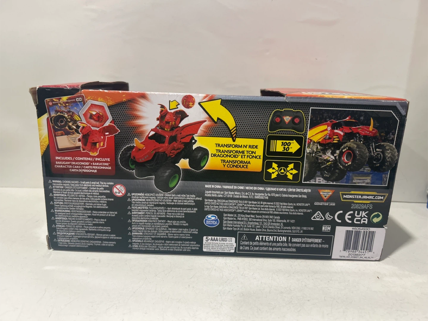 Bakugan Dragonoid Monster Jam RC Truck - New in Box! - photo 2