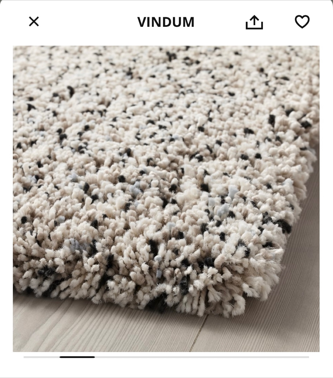 IKEA VINDUM High Pile Rug - 5'7