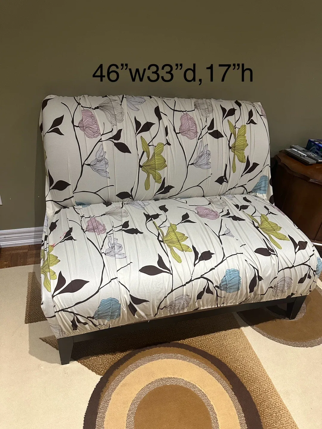 Storage trunk/chest with 2 drawers,accent love seat/sofa image indicator(7)