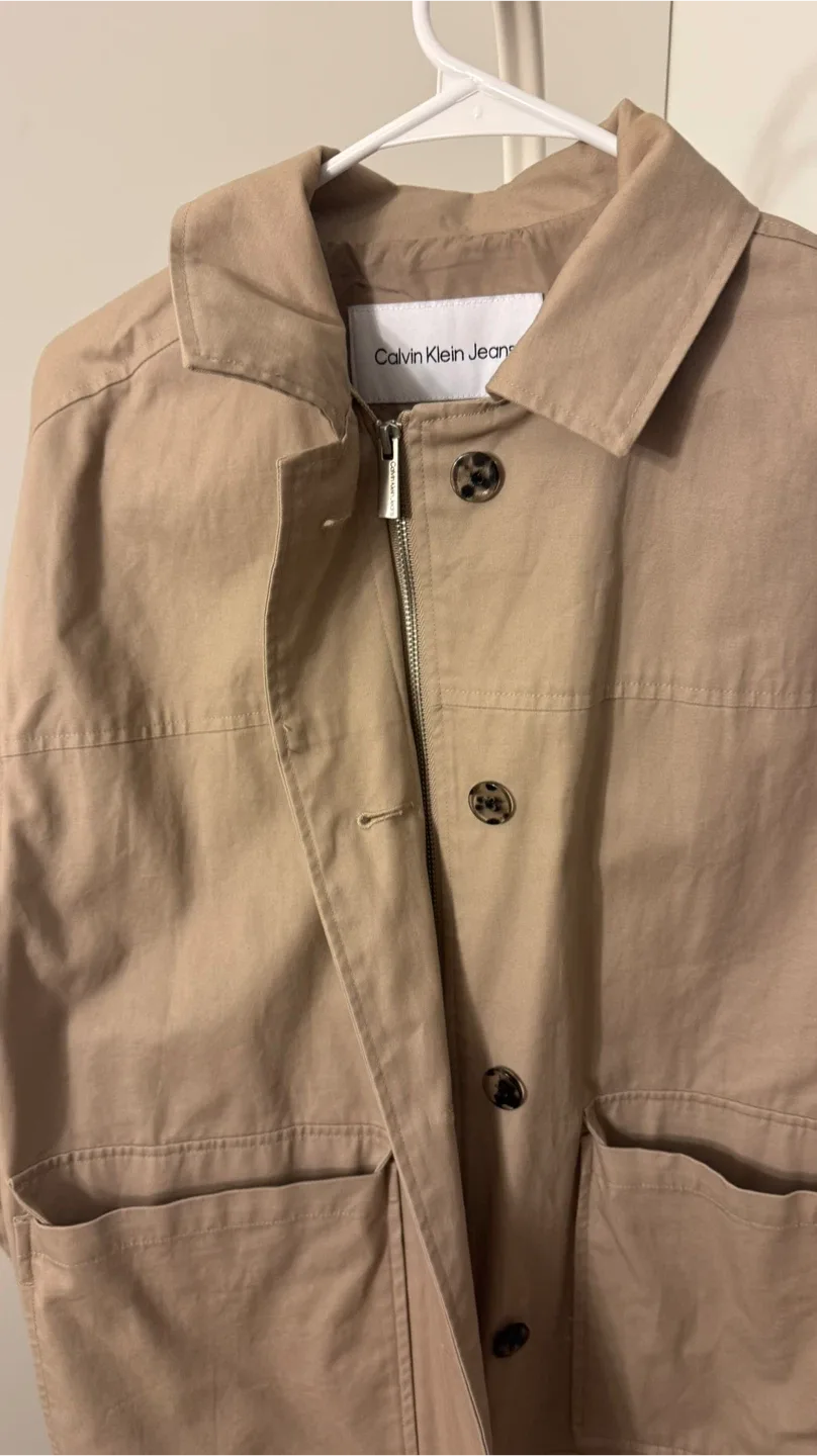 Calvin Klein Jeans Beige Jacket - Size M female image indicator(3)