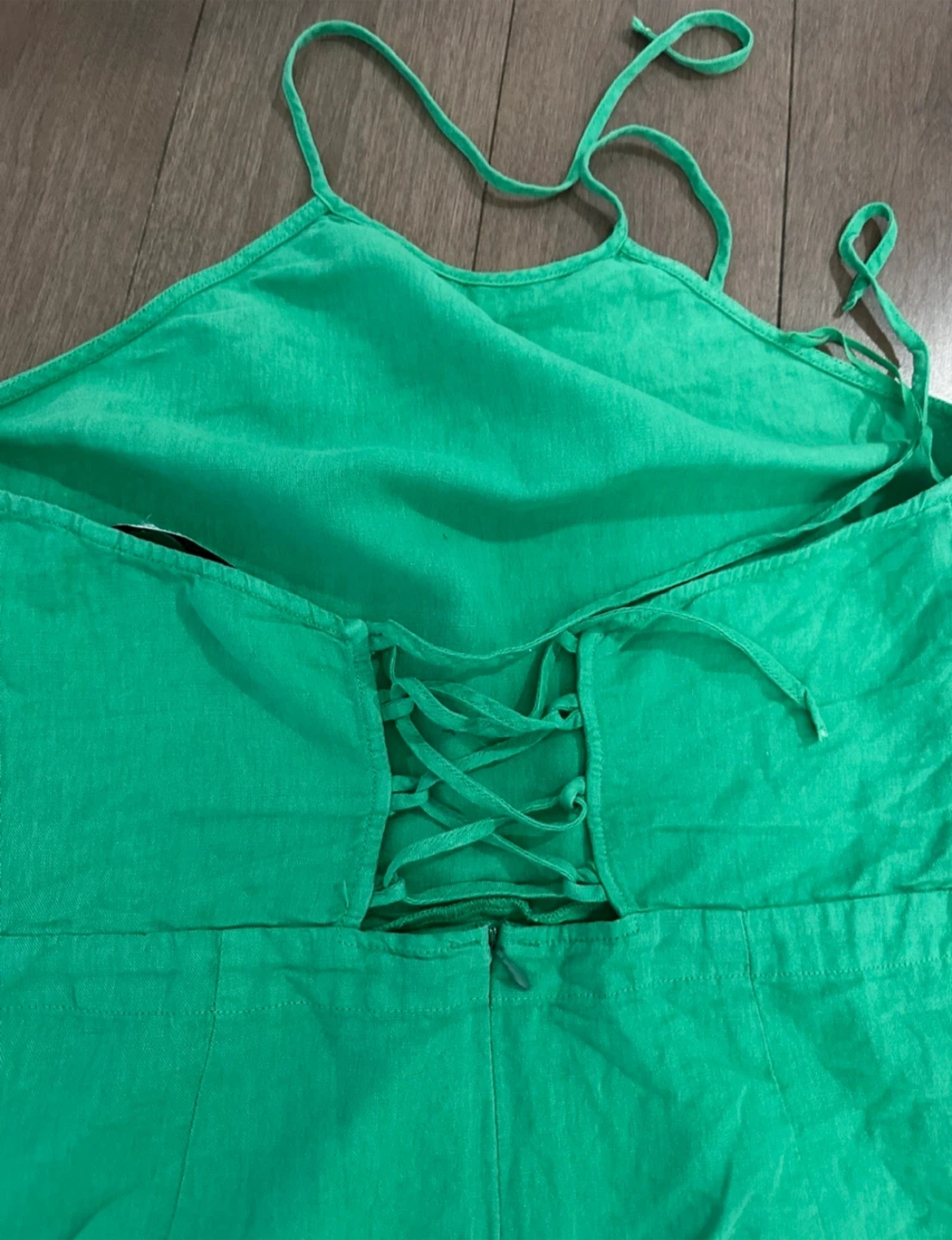 Zara Green Linen Blend Mini Dress - photo 3