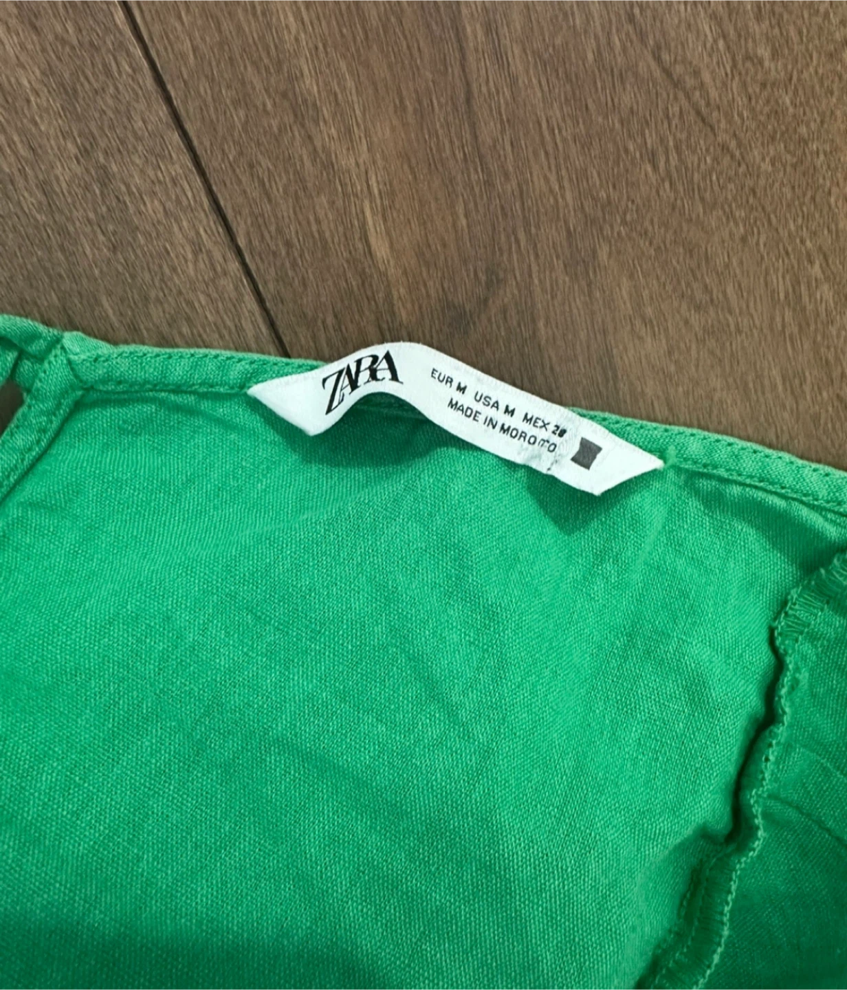 Zara Green Linen Blend Mini Dress - photo 4