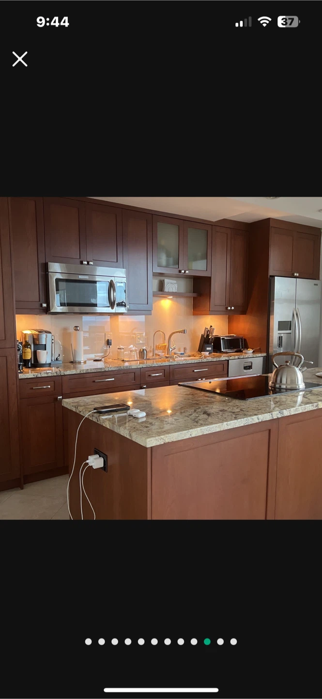 Full kitchen cabinets counter tops and appliances