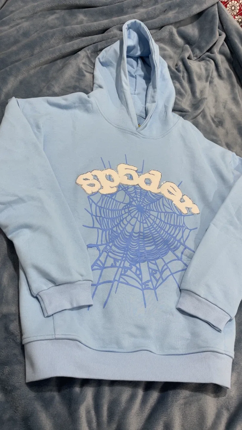 Sp5der Hoodie Blue image indicator(2)