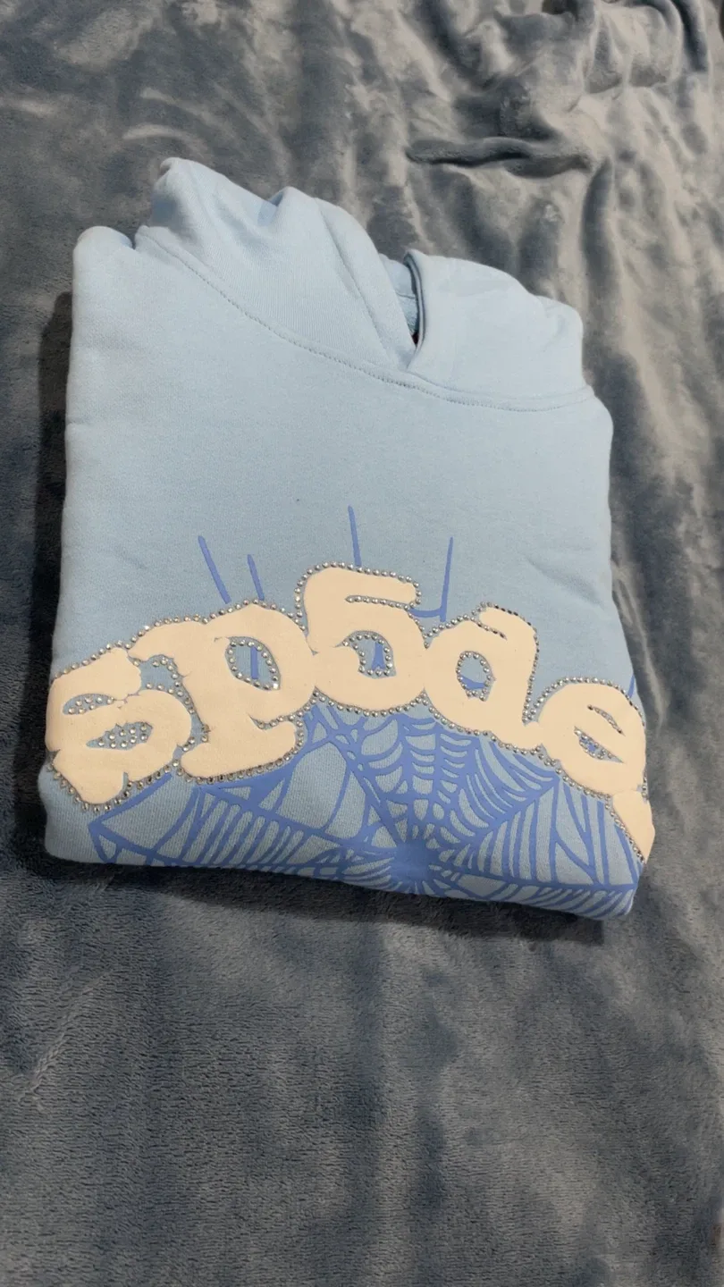 Sp5der Hoodie Blue image indicator(6)