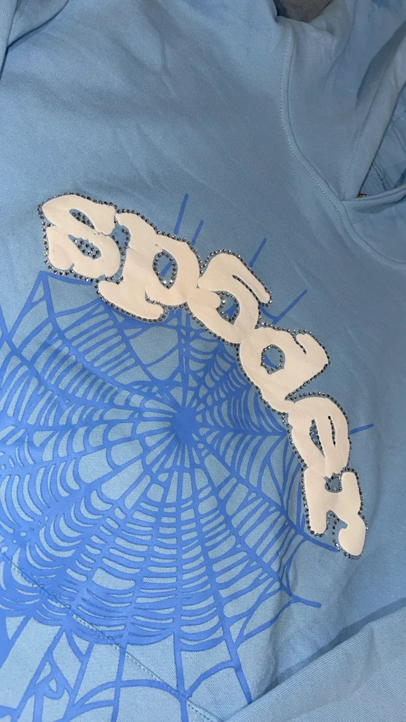 Sp5der Hoodie Blue image indicator(4)
