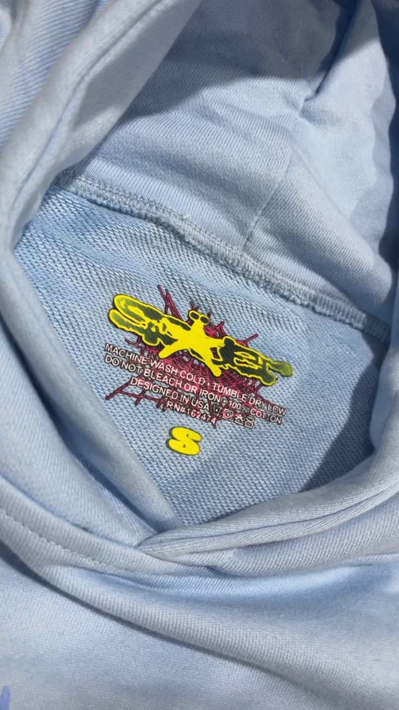 Sp5der Hoodie Blue image indicator(7)