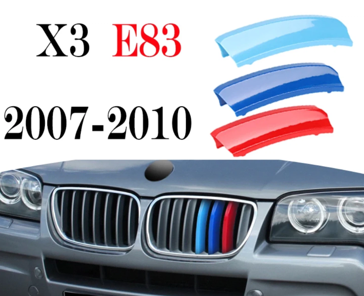 2007-2010 BMW X3 E83 Front Grille Grill Cover Clip Trim - photo 2