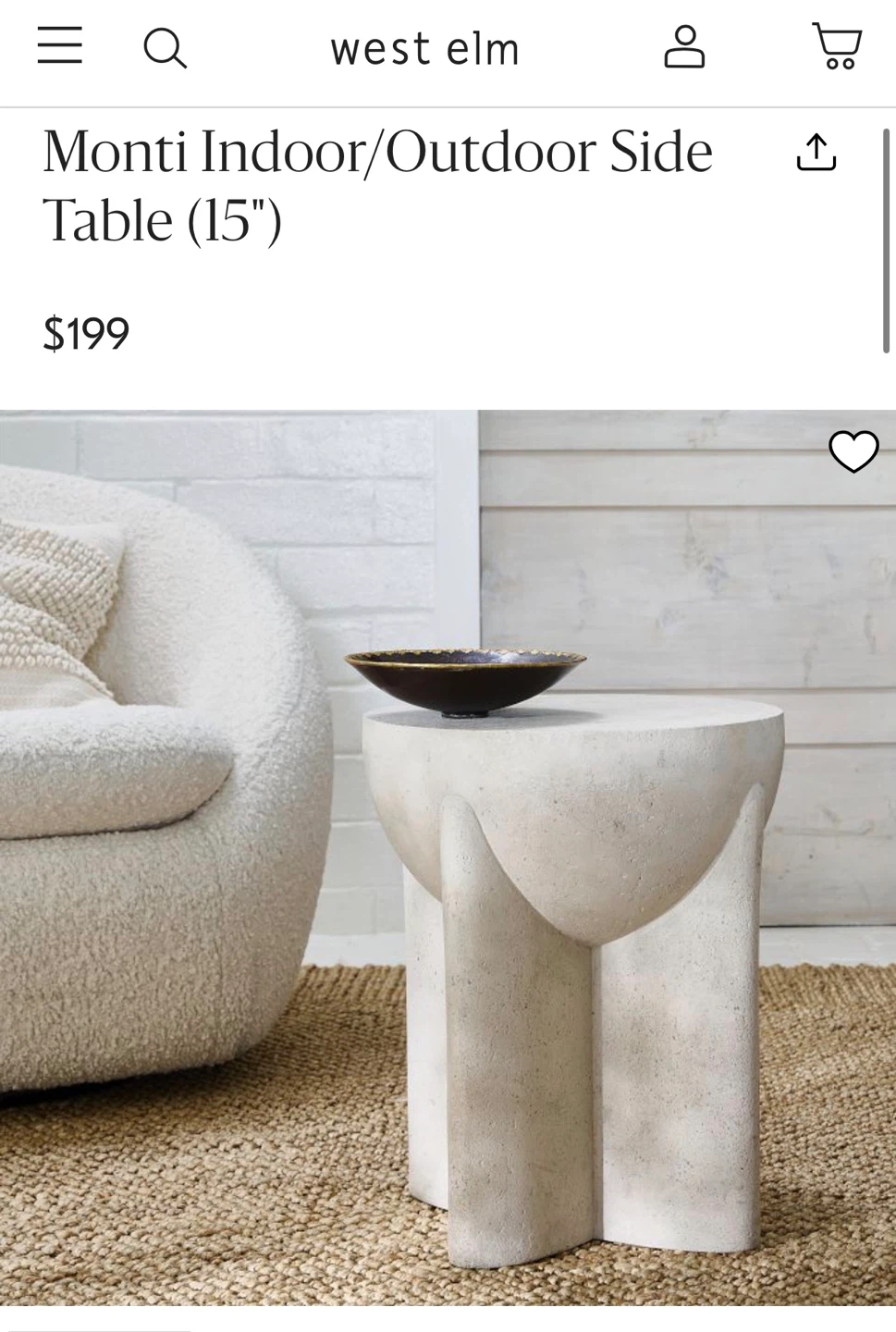 Modern Side Table (15")
