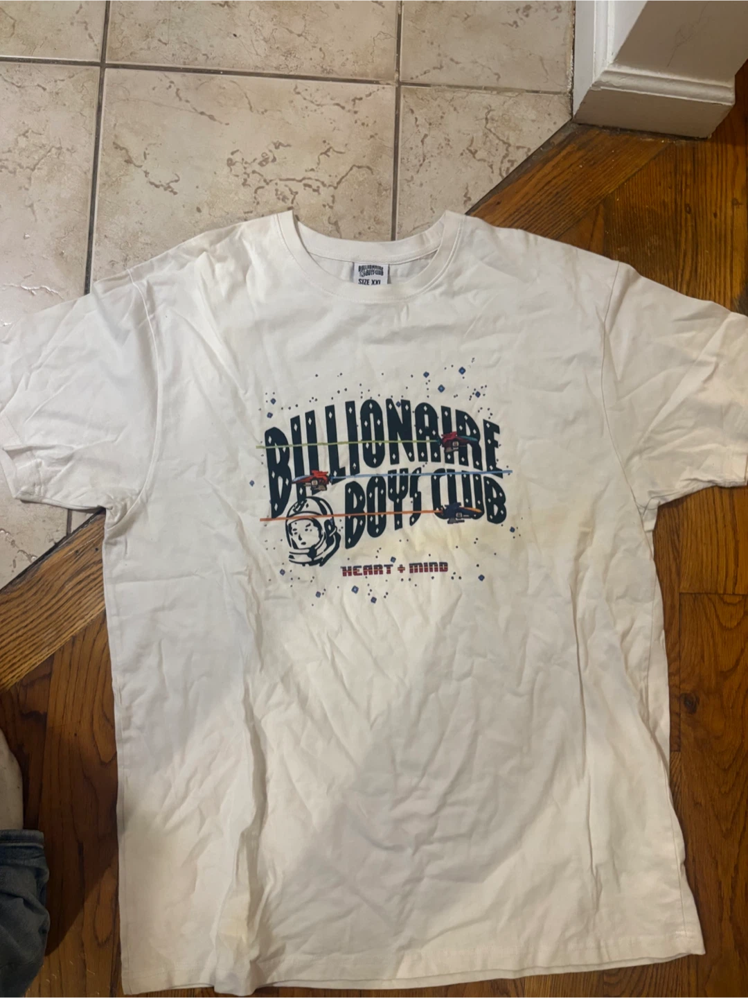 Billionaire Boys Club White Graphic Tee, Size XXL