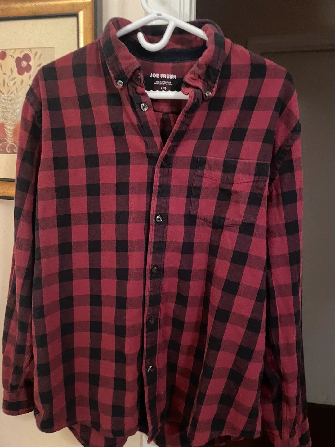 Men’s Red & Black Plaid Flannel - L/G image indicator(2)