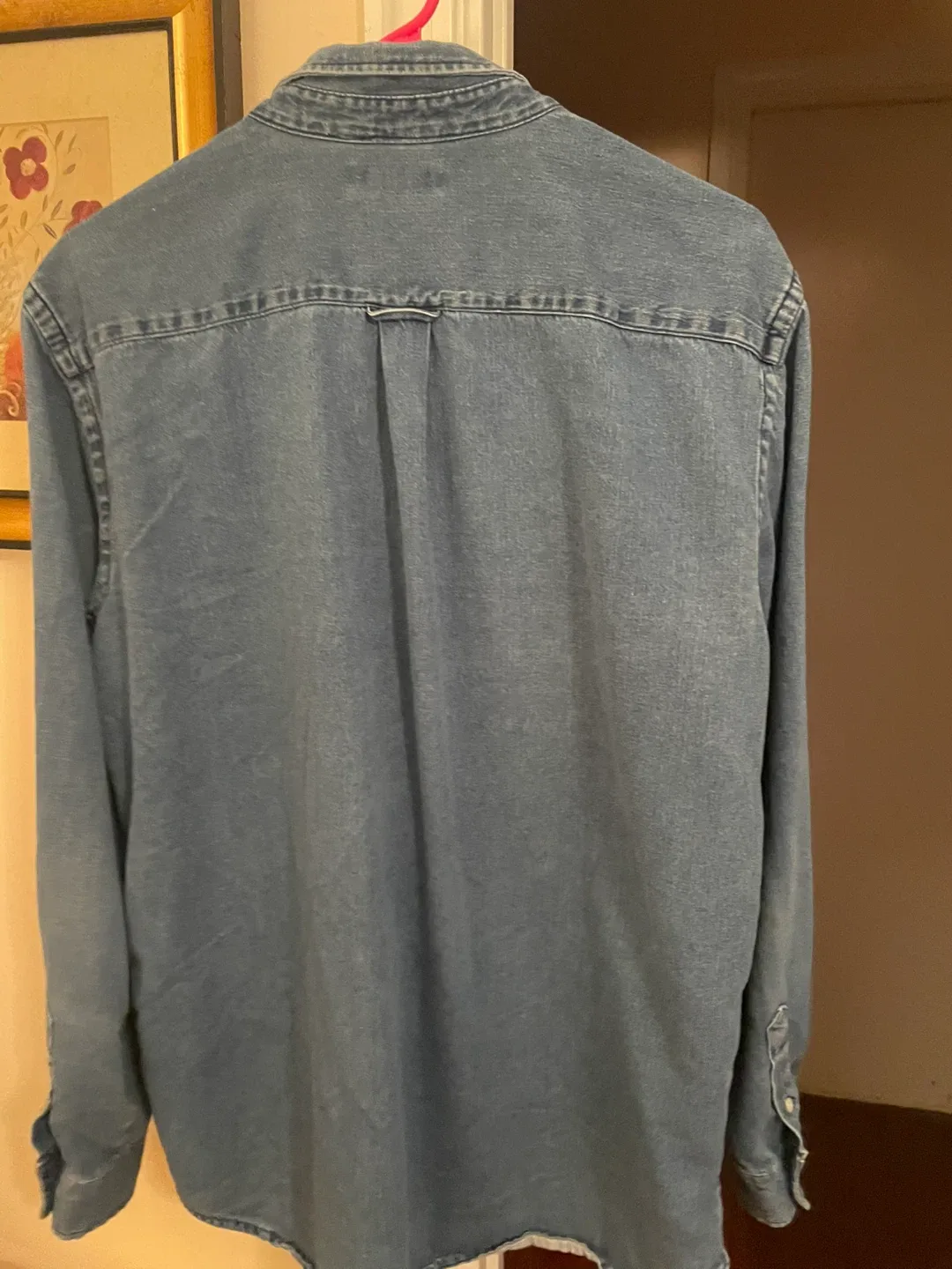 Men’s Denim Button-Up Shirt - Size L image indicator(6)