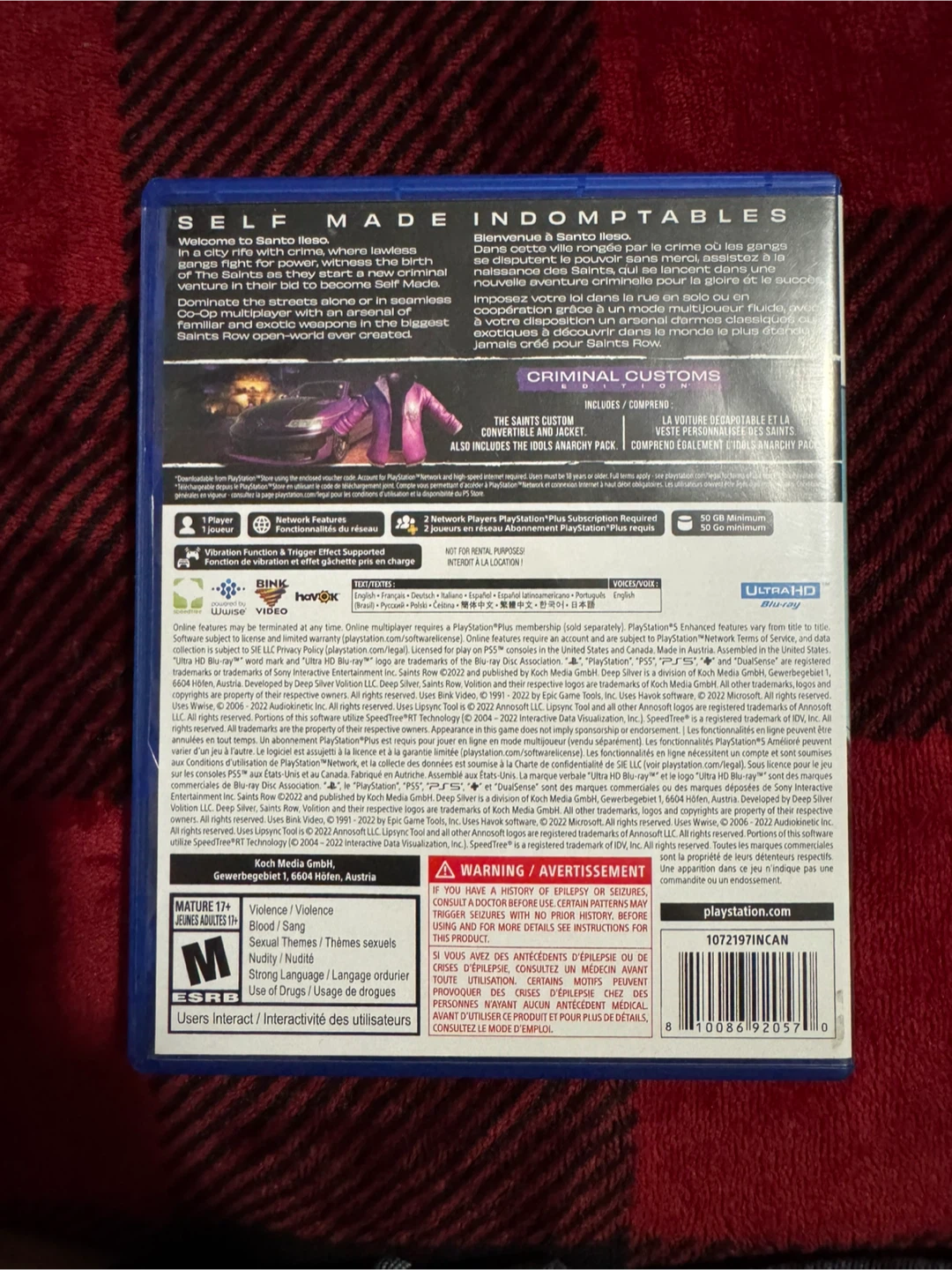 Saints Row Criminal Customs Edition PS5 - photo 2