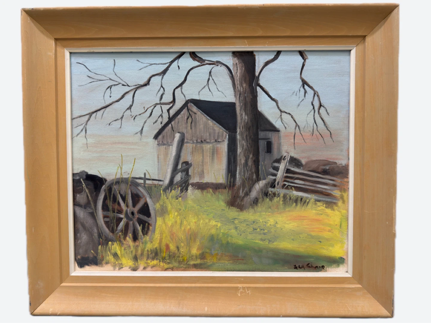 Landscape oil painting - framed